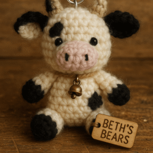 Dotty the Cow keyring