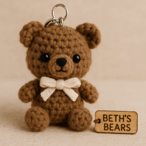 Mocha the Bear Cub keyring